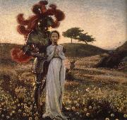 Richard Bergh Knight and The virgin Sweden oil painting artist